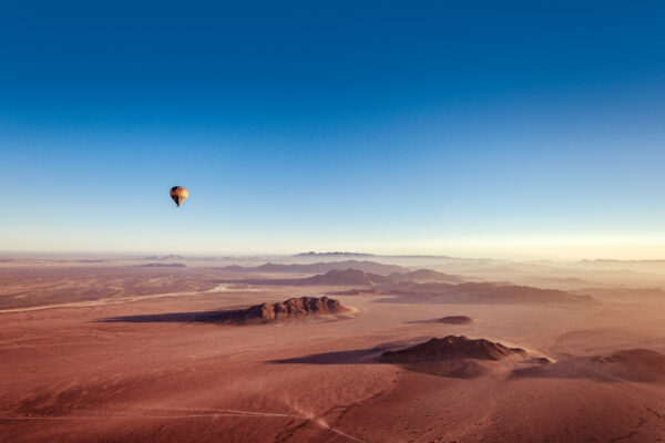 Hot air balloon flight over the Namib Desert - South Africa