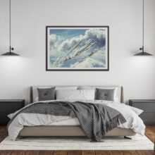 Photo poster "aerial ballet" in a bedroom