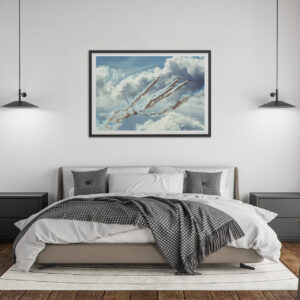 Photo poster "aerial ballet" in a bedroom