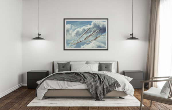 Photo poster "aerial ballet" in a bedroom