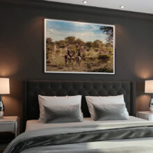 staging photo mur chambre - Afrique sauvage